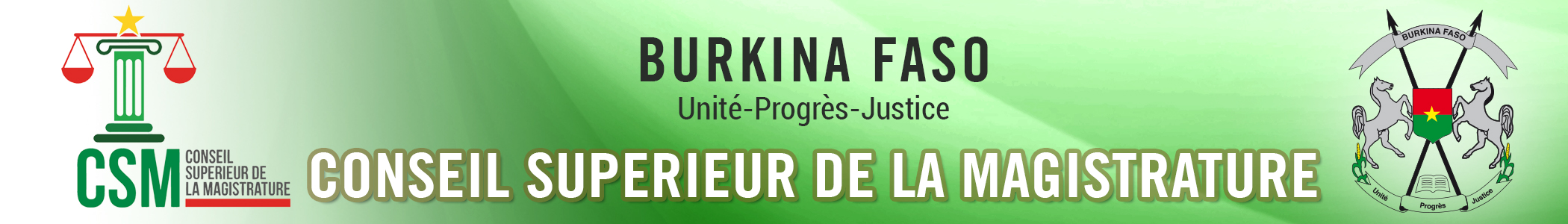 Bienvenue sur le portail officiel du Conseil Supérieur de la Magistrature du Burkina Faso